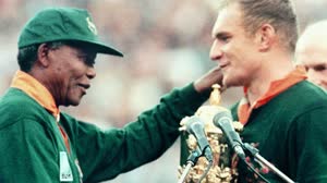 مانديلا في نهائي كأس العالم للرجبي عام 1995 